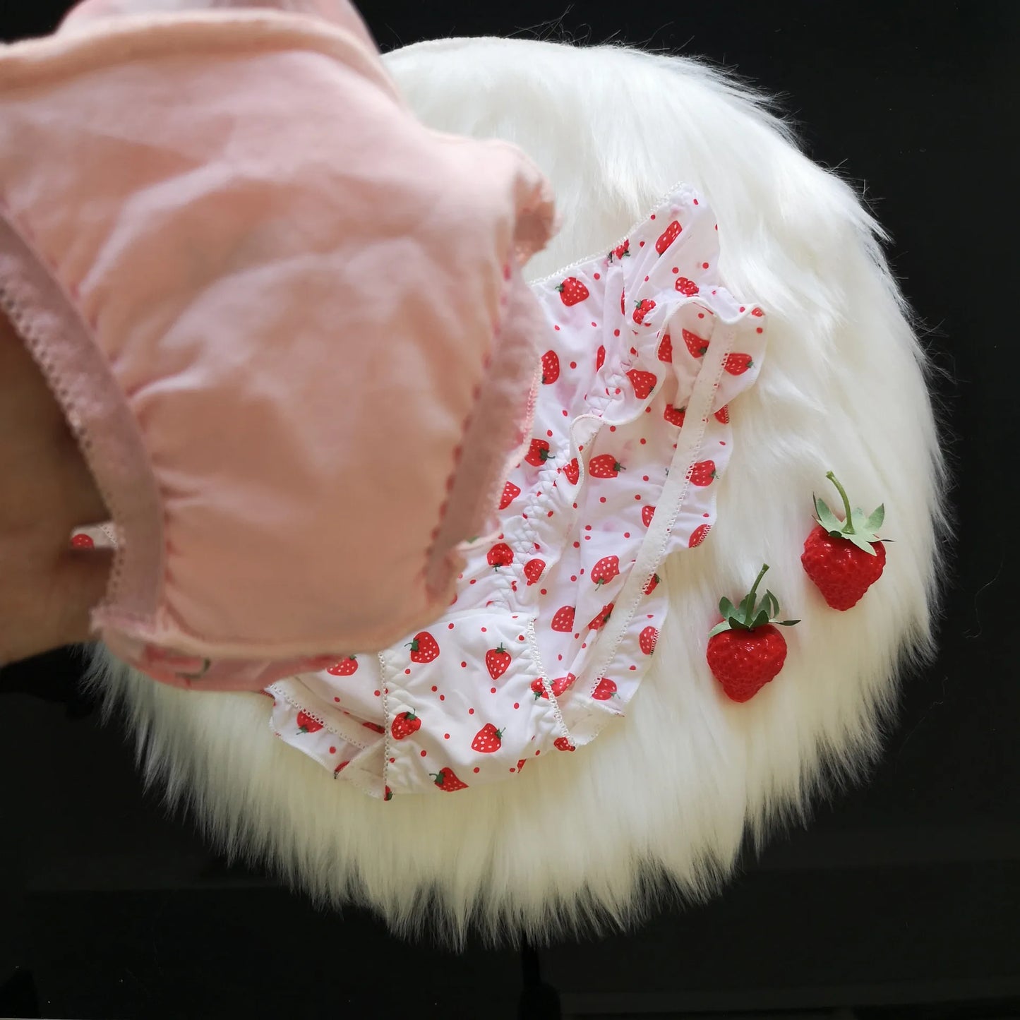 Cute Strawberry School Girl Panties – Kawaii Mesh Breathable Briefs