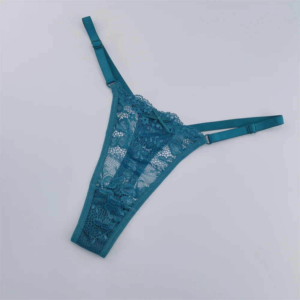 Transparent Low Waist G-String Lace Thongs Panties for Women