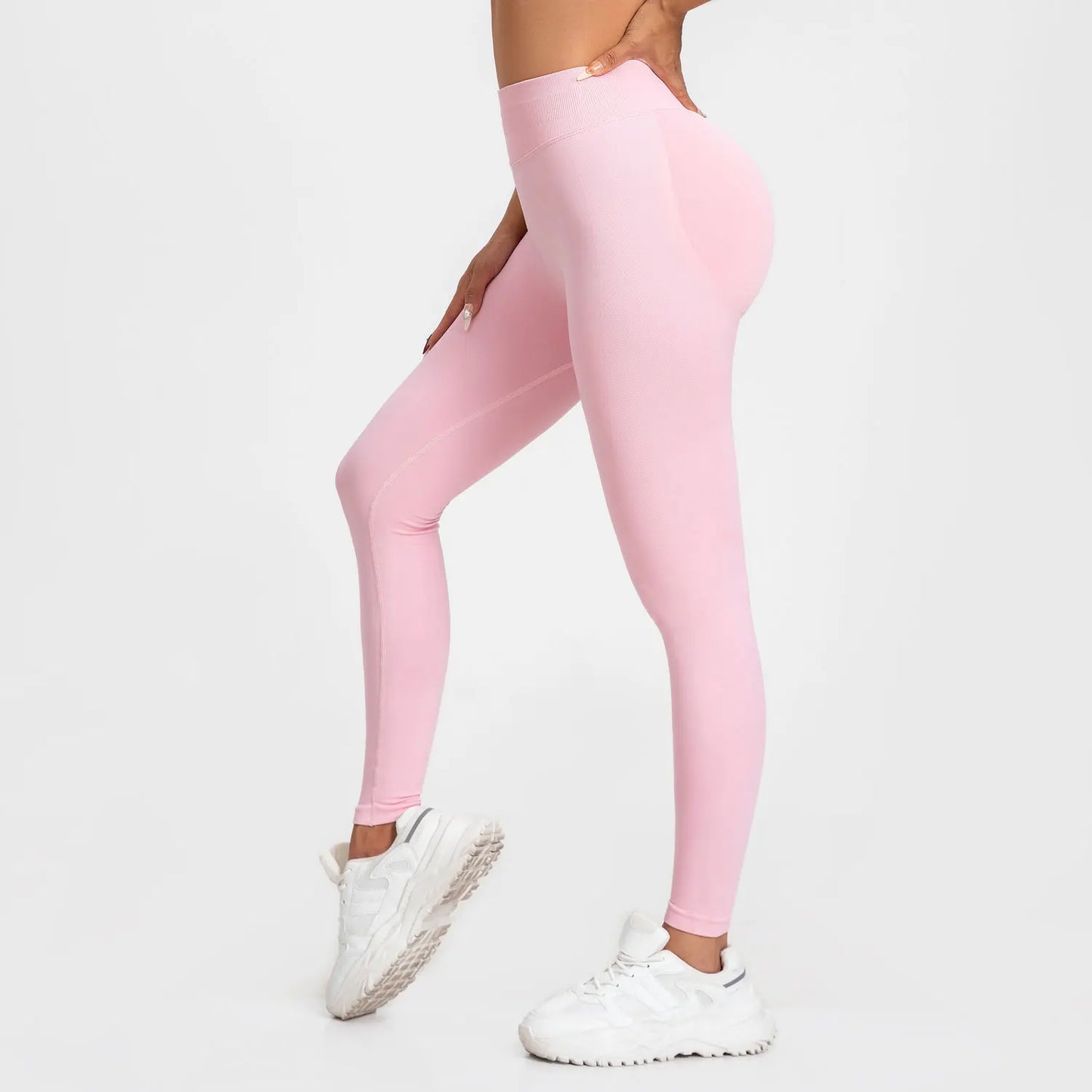 Scrunch Butt Leggings Women – Low Ribbed Waist Seamless Workout & Yoga Pants