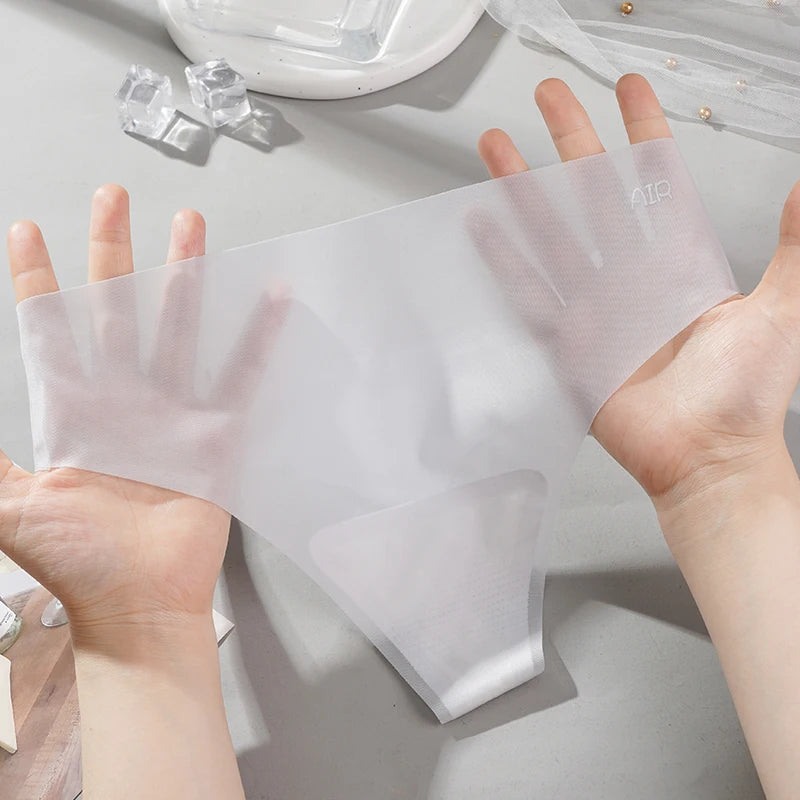 Ultra-thin & Seamless Low-rise Transparent Thong Panties for Women