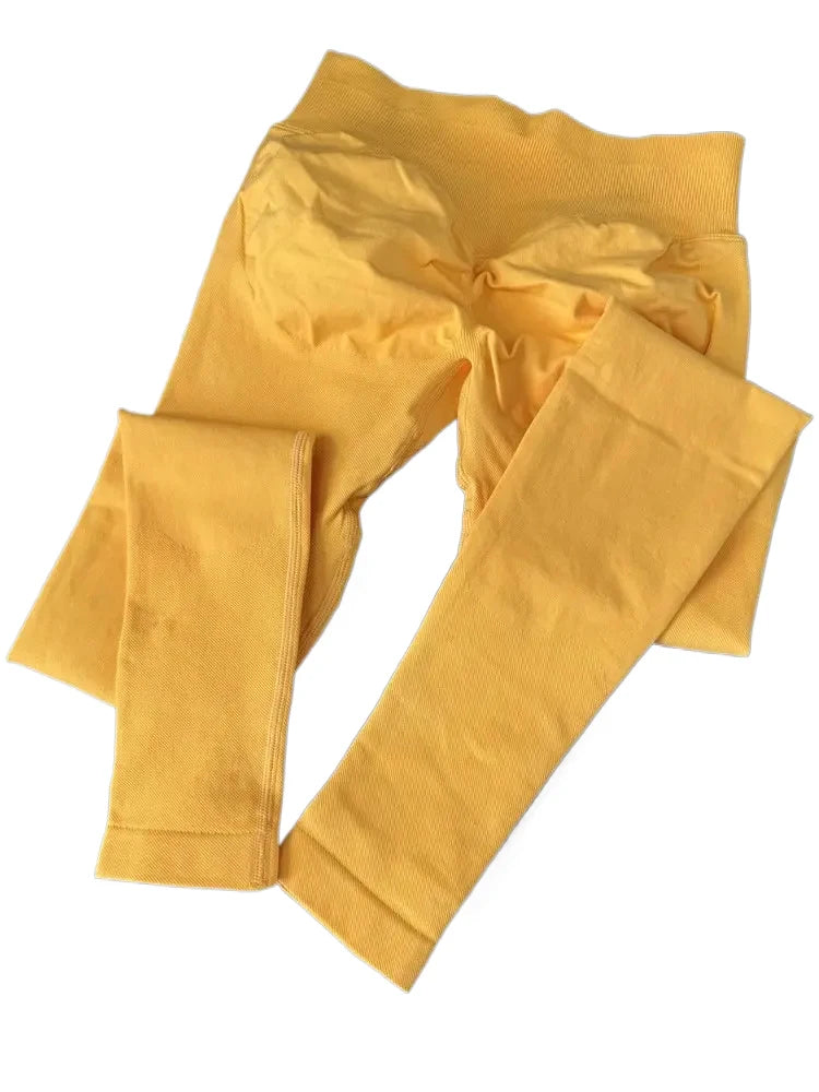 High Waist Seamless Scrunch Butt Leggings for Women – Tummy Control Workout Pants