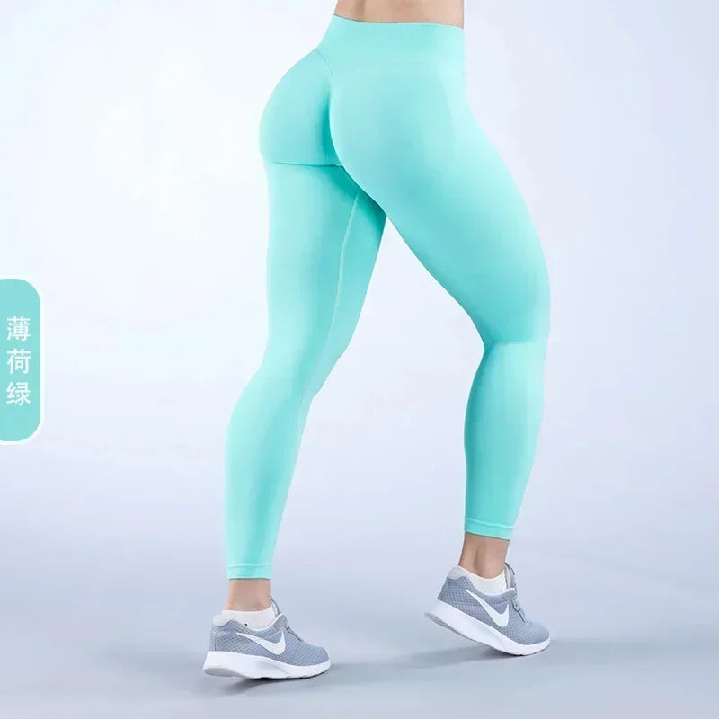 Women’s High-Waisted Seamless Scrunch Butt Leggings for Gym & Yoga