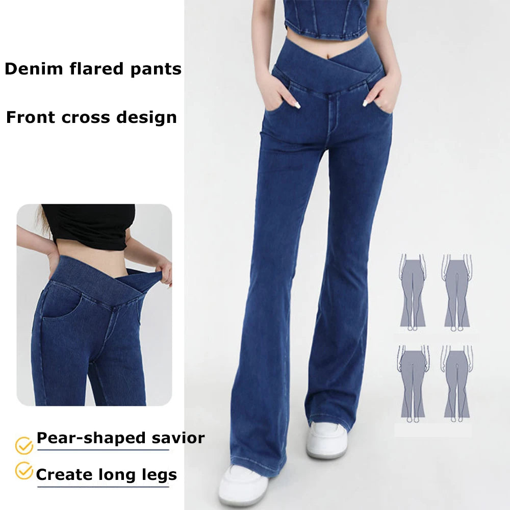 TikTok Viral Bell Bottom Leggings – High Waist Flare Activewear