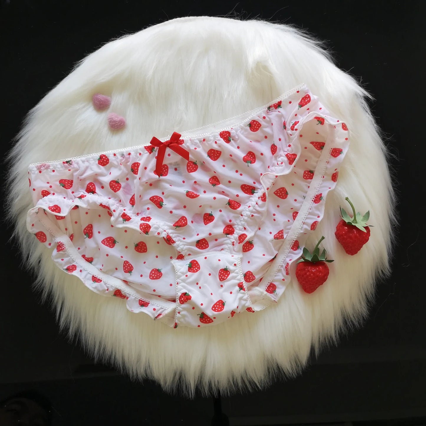 Cute Strawberry School Girl Panties – Kawaii Mesh Breathable Briefs