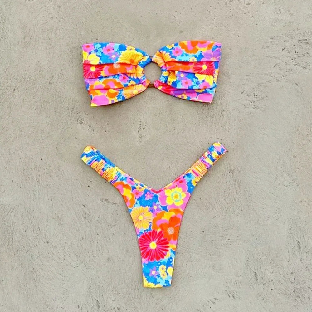 Micro Bikini Push Up Women Swimsuits – Brazilian Thong Bikini Set for Beachwear