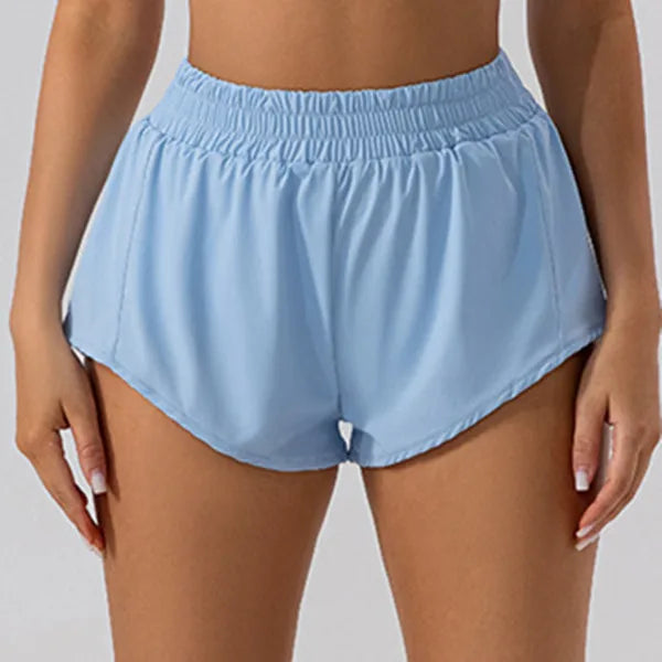 2PCS Women’s Yoga Set with Sport Bra and Mini Shorts - Ideal for Gym & Running