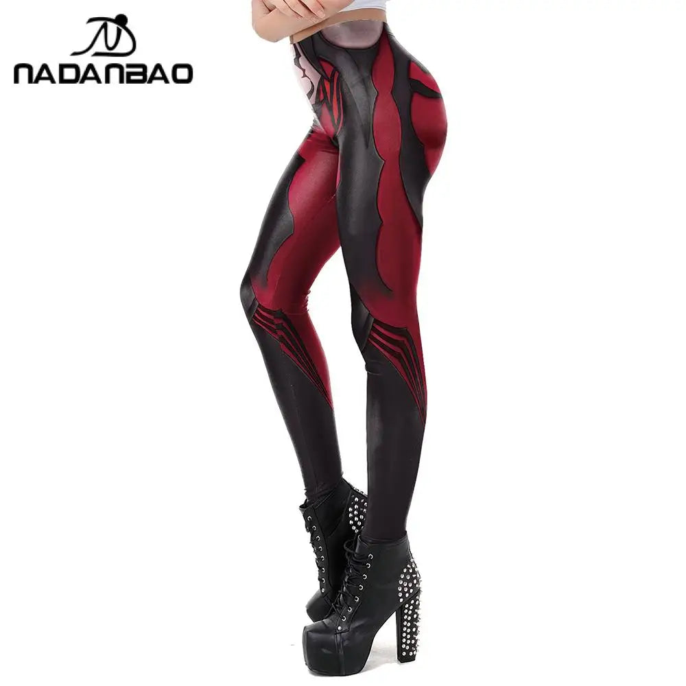 TikTok Viral Leggings – Gothic Style Anime Printed High-Waisted Leggings for Women