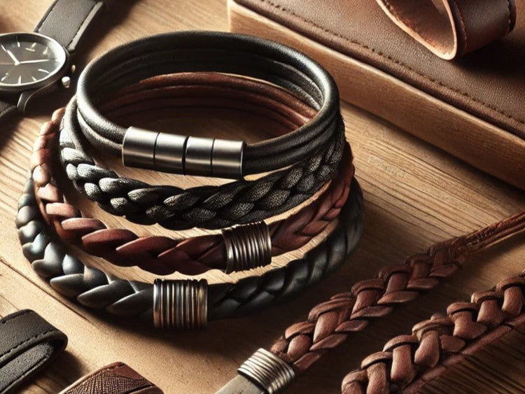 braided leather bracelet for men​, bossdealsonline