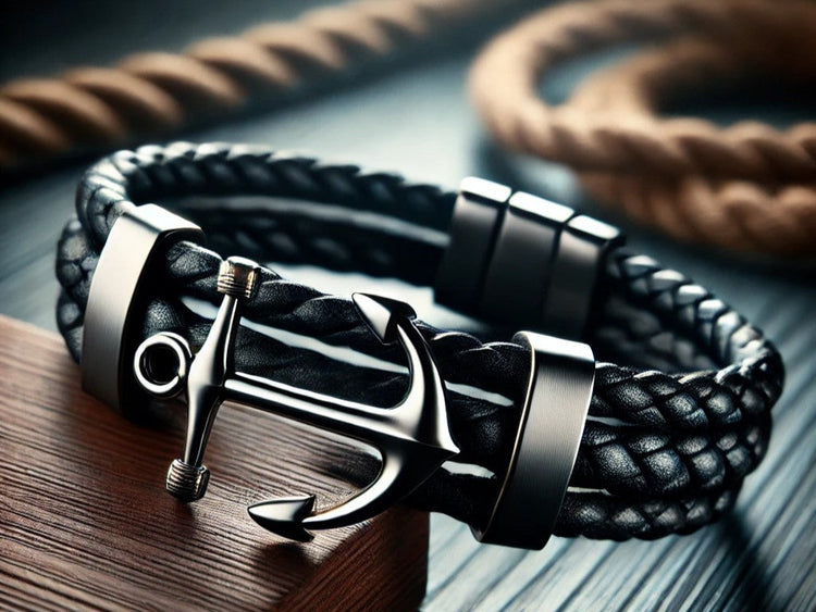 mens anchor bracelet