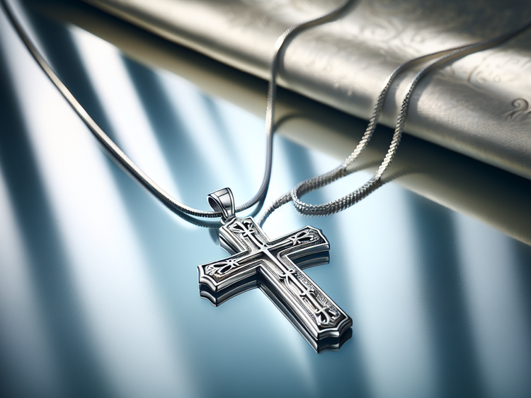 sterling silver cross pendant necklace