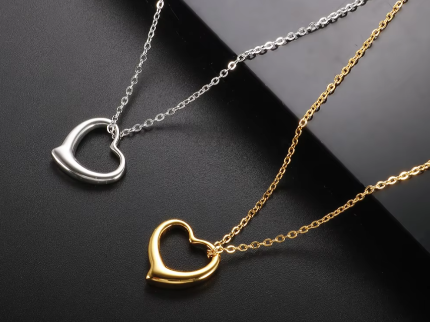 sterling silver heart necklace, Boss Deals Online