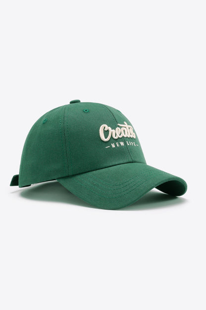 CREATE NEW LIFE Graphic Adjustable Cotton Baseball Cap