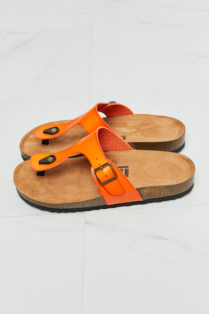 MMShoes Drift Away T-Strap Flip-Flop in Orange - BossDeals Online