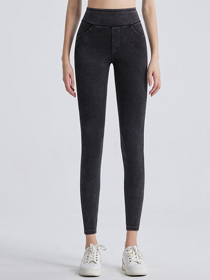 Highly Stretchy Wide Waistband Sports Leggings