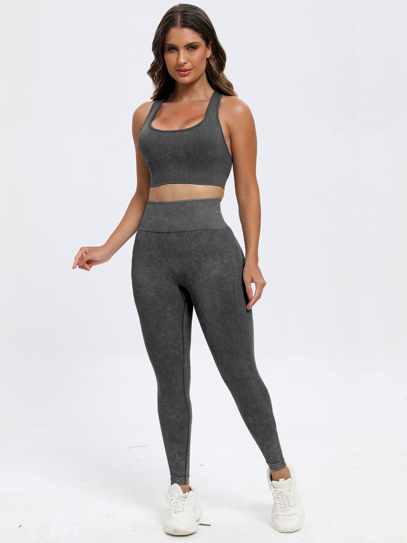 Women Scoop Neck Wide Strap Top and Pants Active Set