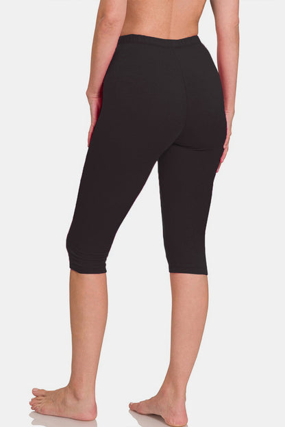 Zenana Full Size High Waist Capris Leggings - Comfortable & Stylish for Every Occasion