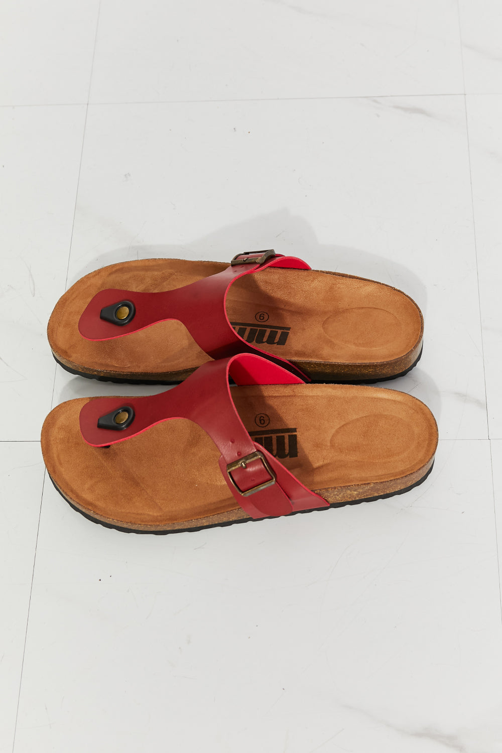 MMShoes Drift Away T-Strap Flip-Flop in Wine - BossDeals Online