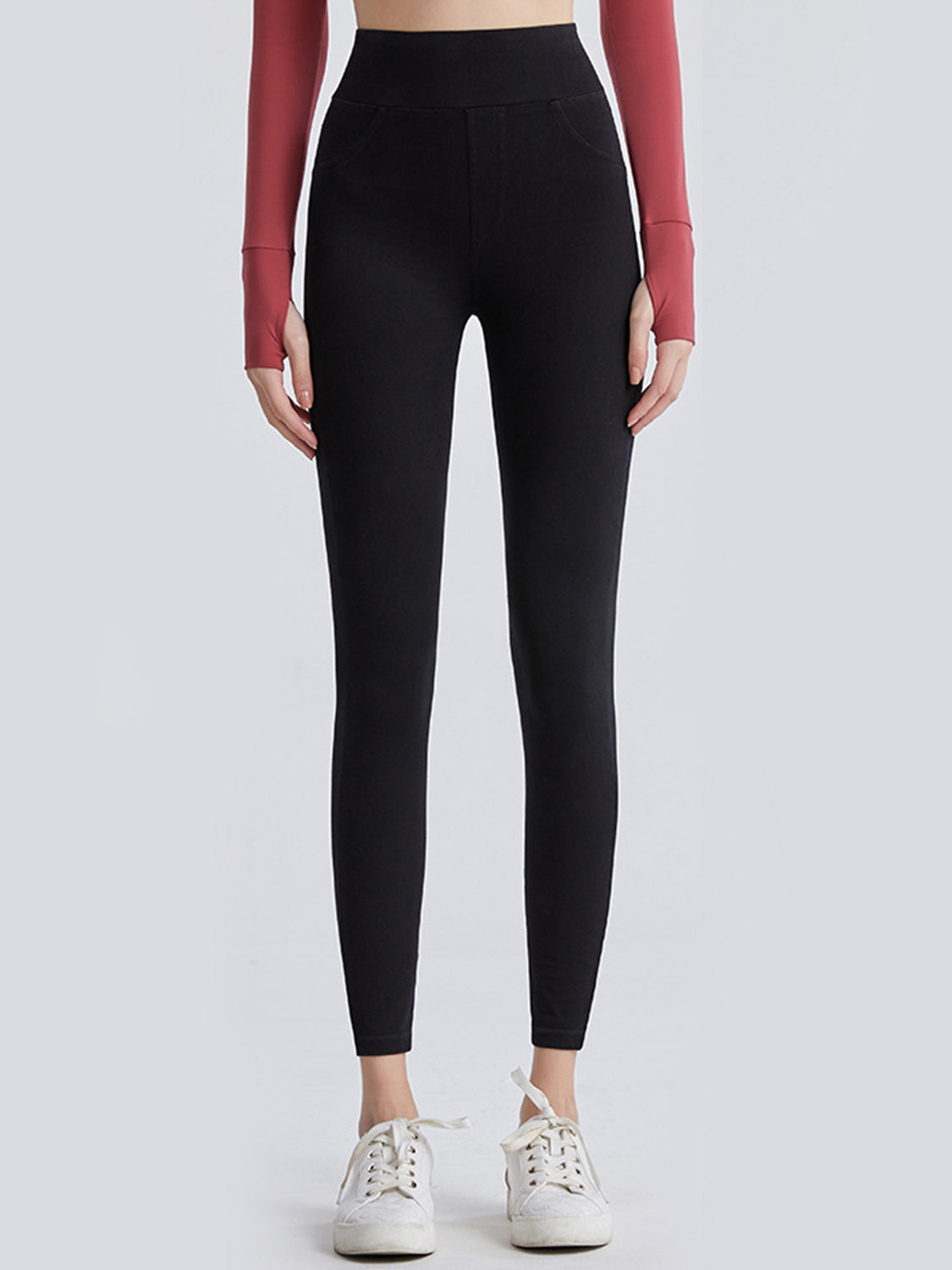 Highly Stretchy Wide Waistband Sports Leggings