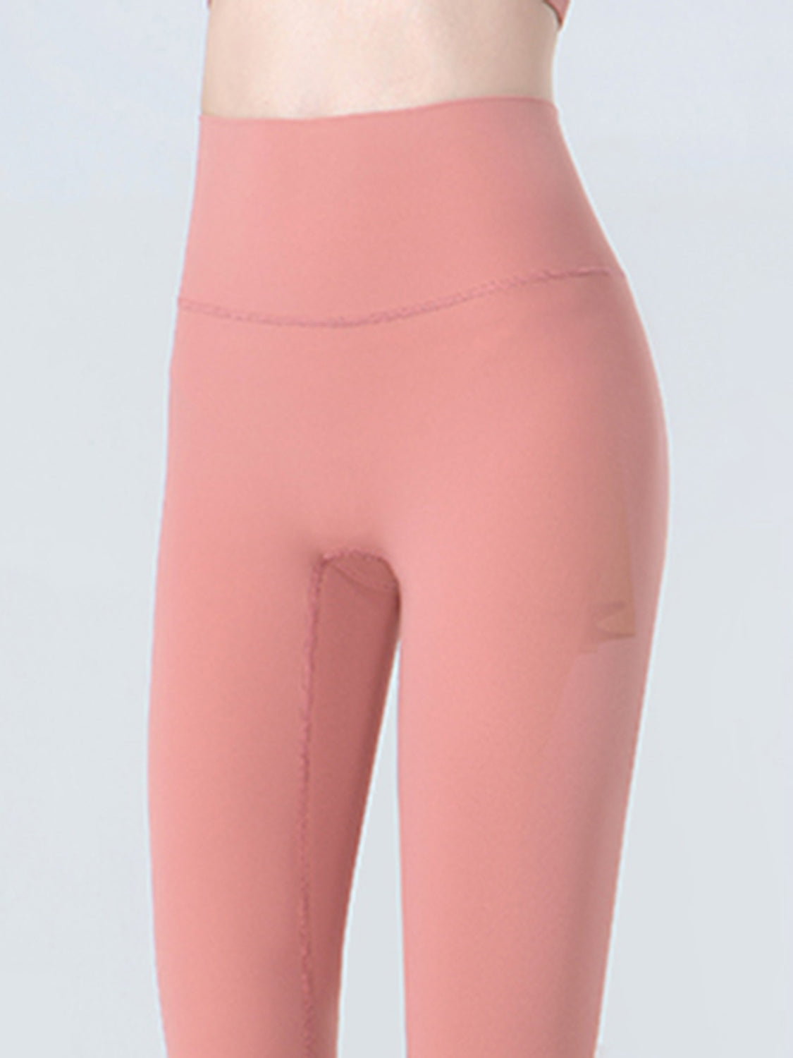 Wide Waistband Cropped Sports Leggings – Comfort Meets Style