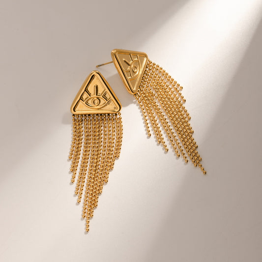 18K Gold-Plated Stainless Steel Geometric Earrings – Timeless Elegance