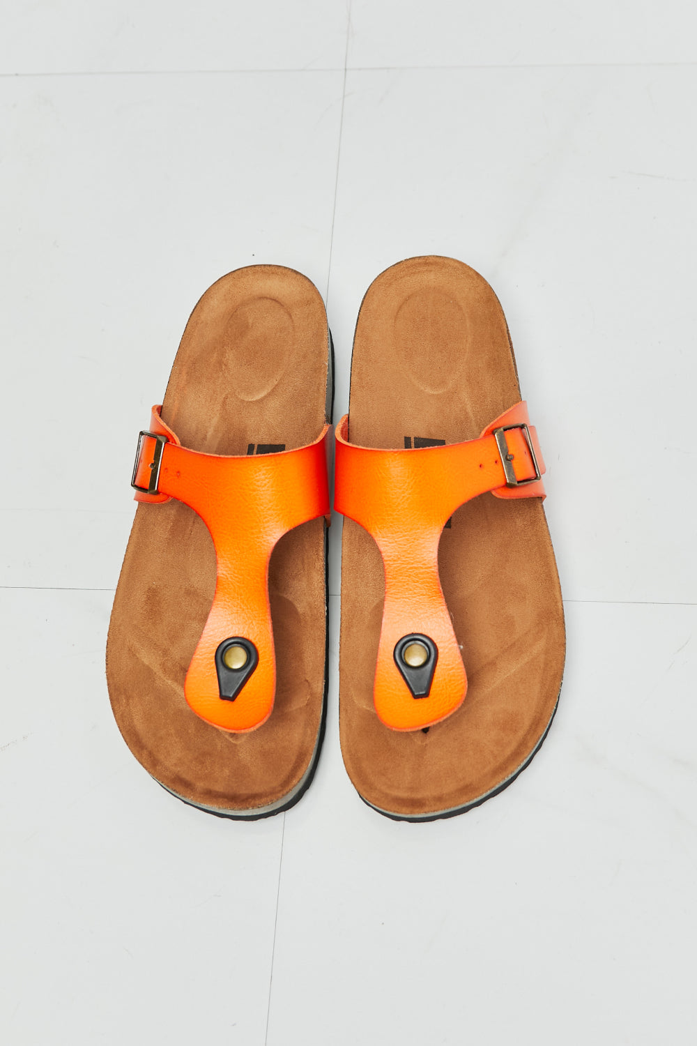 MMShoes Drift Away T-Strap Flip-Flop in Orange - BossDeals Online