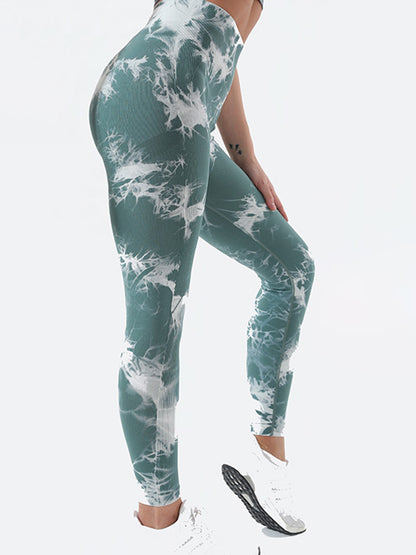 Tie-Dye High Waist Active Leggings – Stretchy, Stylish & Comfortable