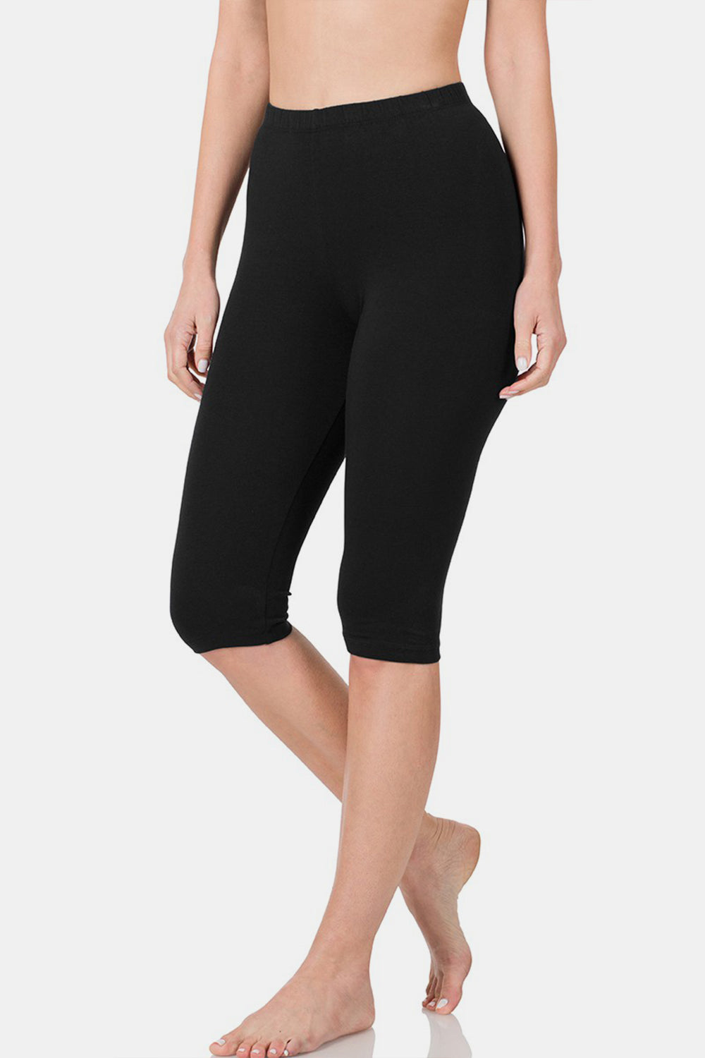 Zenana Full Size High Waist Capris Leggings - Comfortable & Stylish for Every Occasion