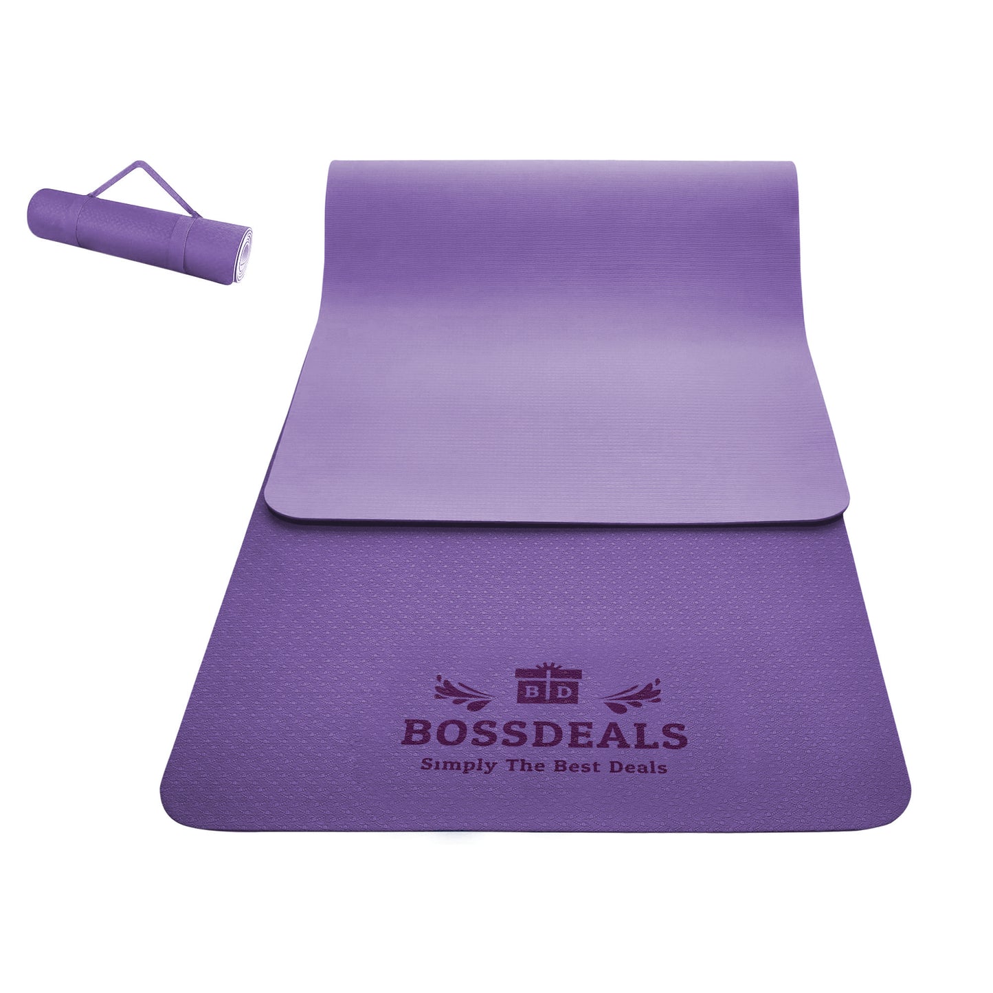 BOSSDEALS TPE Yoga Mat Purple