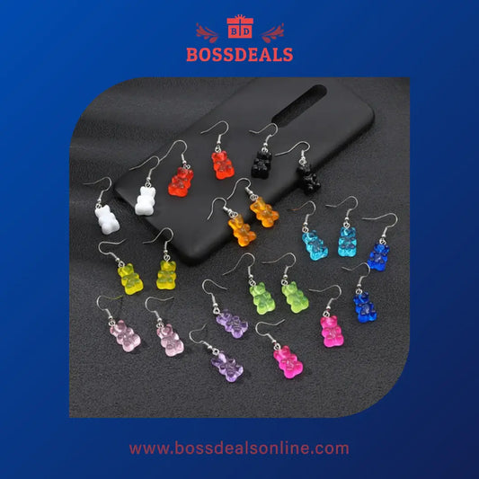 Colorful Animal Gummy Bear Earrings from BossDeals