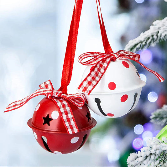 Hollow Bowknot Metal Bells Xmas Tree Pendant Christmas Party Hanging Ornament