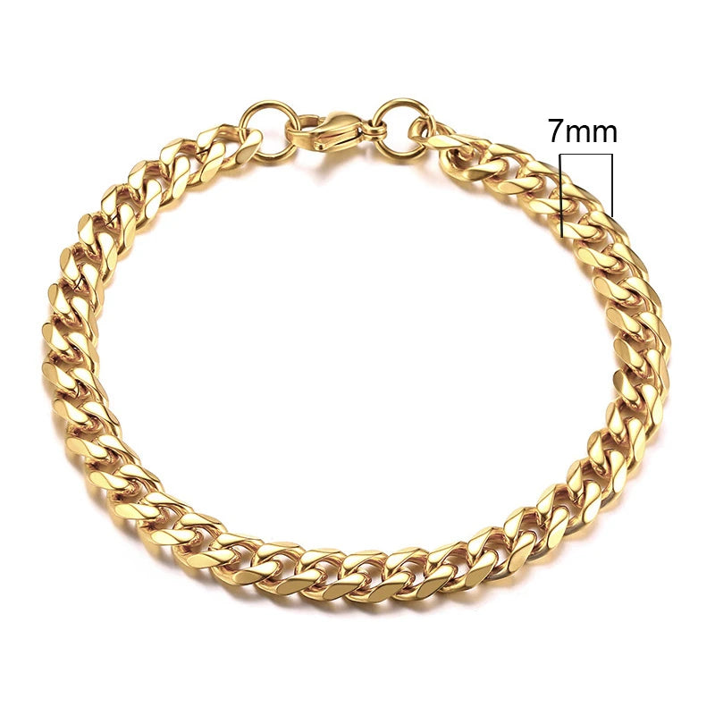 Unisex Stainless Steel Punk Eternity Bracelet