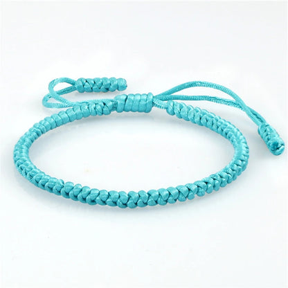 Blue Rope Knots Bracelet with Handmade Braided Adjustable Fashion Jewelry