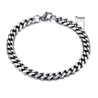 Unisex Stainless Steel Punk Eternity Bracelet