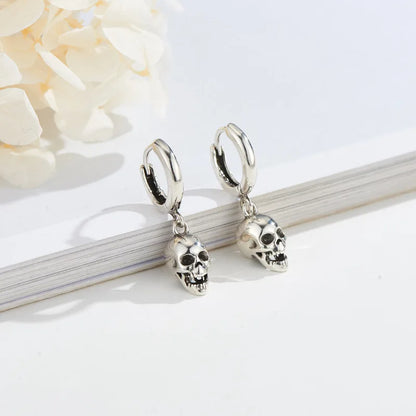 REETI 925 Sterling Silver Earrings skull drop Earring Creative Hot Sexy Jewelry For Women Gift Customized