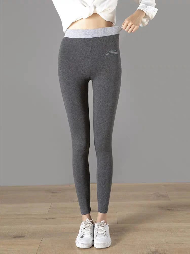 High-Waist Cotton Stretch Leggings with Soft, Comfortable & Stylish