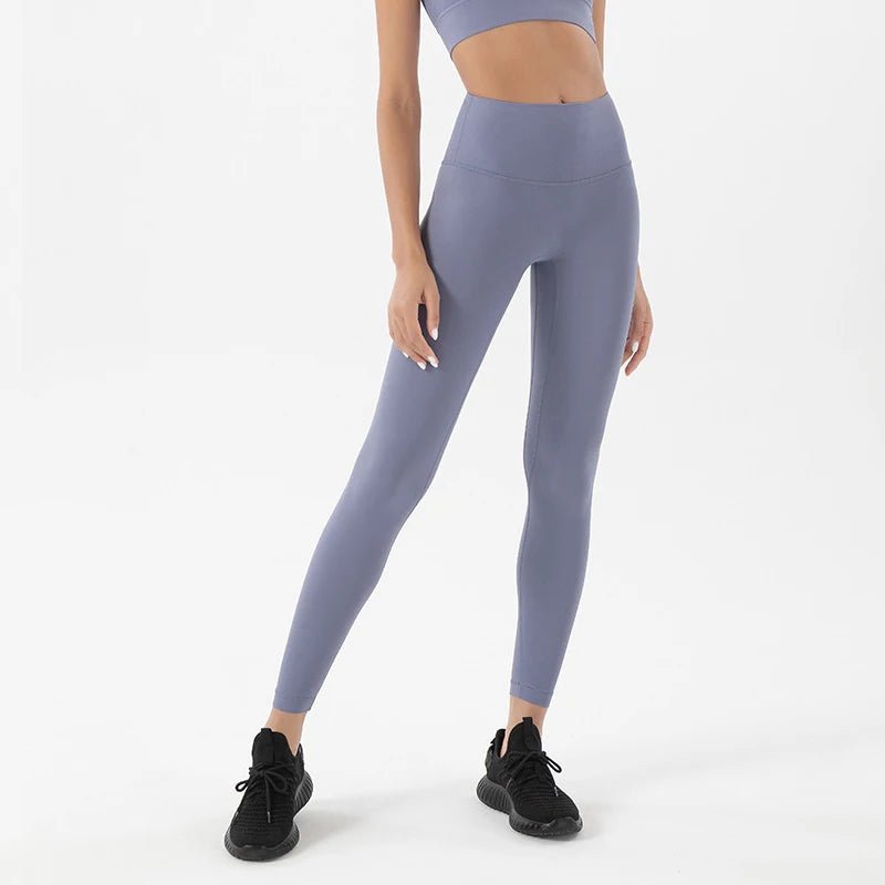Women's High Waist Yoga Leggings with Breathable and Comfortable Fitness