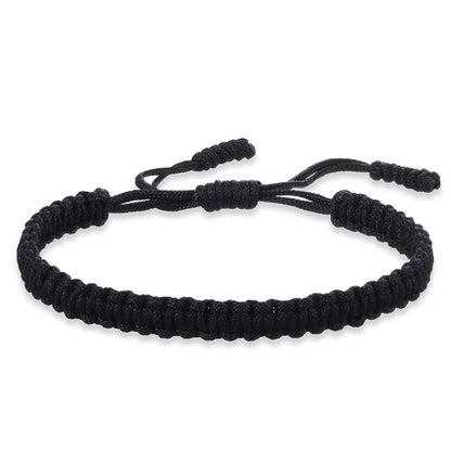 Handmade Black Red Rope Knot Bracelet for Men & Women