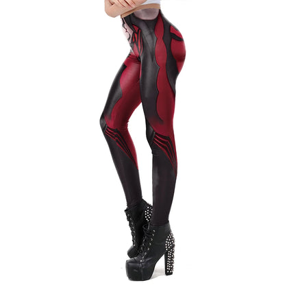 TikTok Viral Leggings – Gothic Style Anime Printed High-Waisted Leggings for Women