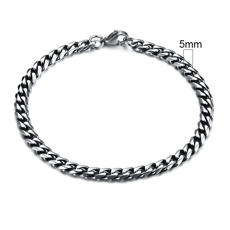 Unisex Stainless Steel Punk Eternity Bracelet