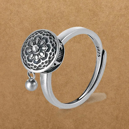 Silver Color Buddhist Ring for Women