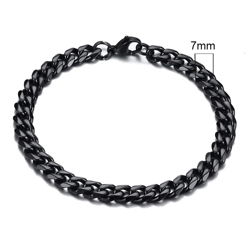 Unisex Stainless Steel Punk Eternity Bracelet