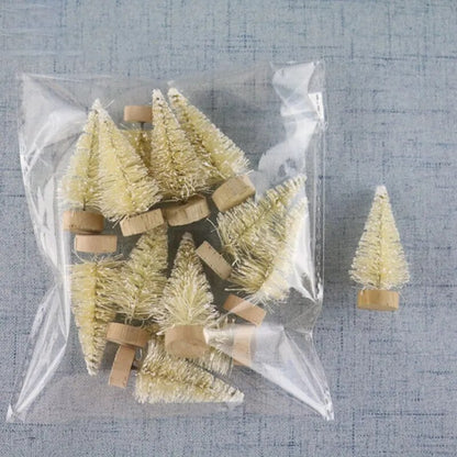 12PCS /Bag Wooden Gold Silver Pine Cone Christmas Decorations Christmas Tree Hanging Ornament