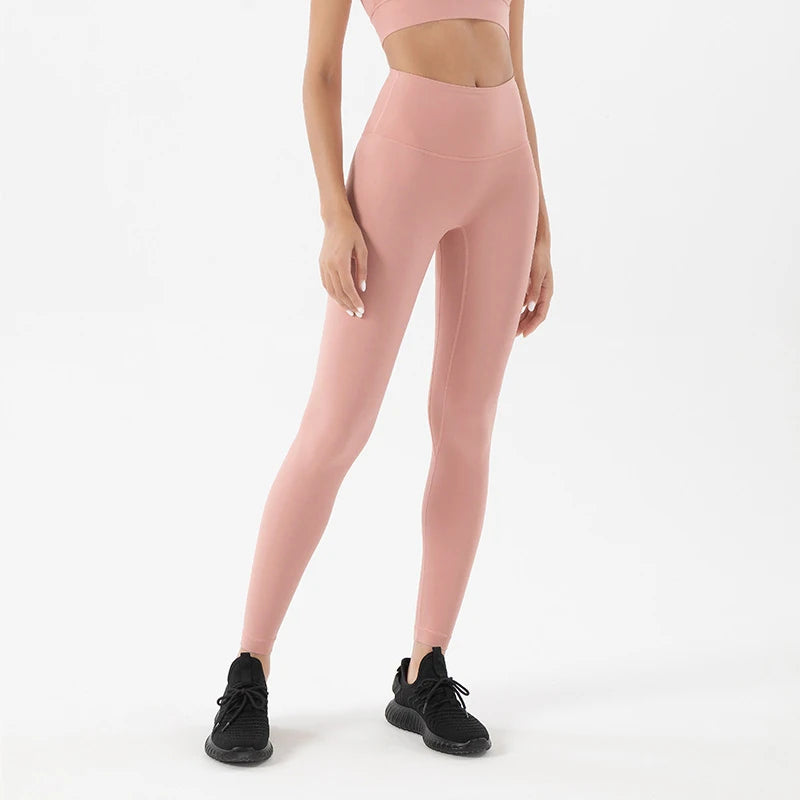 Women's High Waist Yoga Leggings with Breathable and Comfortable Fitness