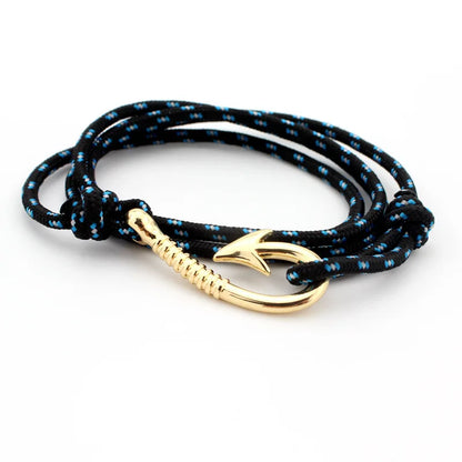 Stylish Navy Style Multilayer Rope Anchor Bracelet for Men