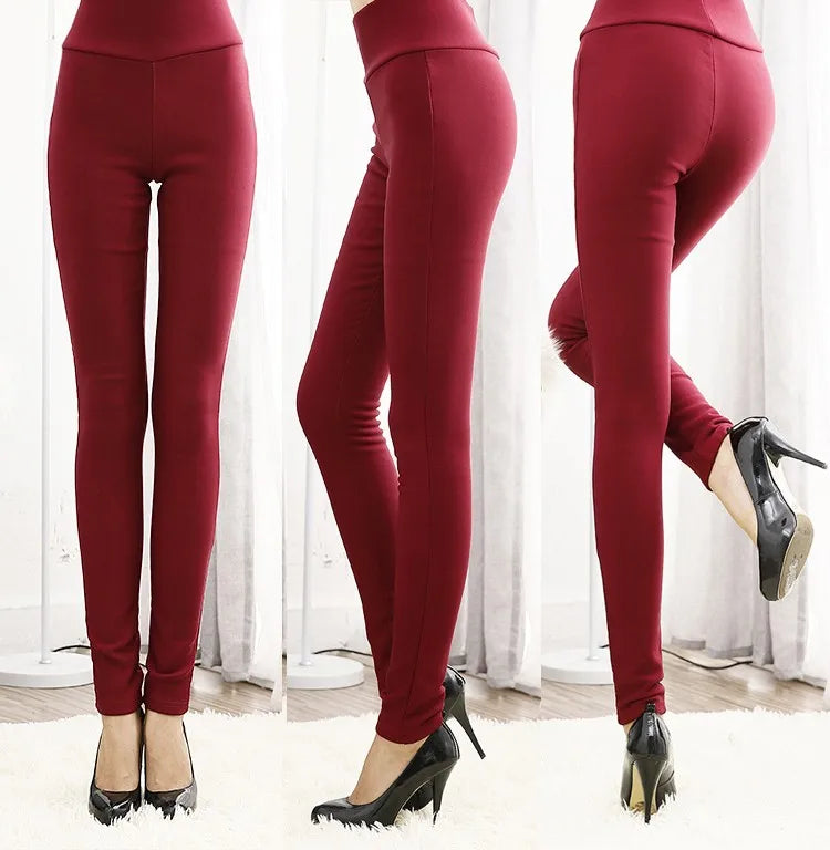 High Waist Stretch Pencil Skinny Cotton Leggings for Women