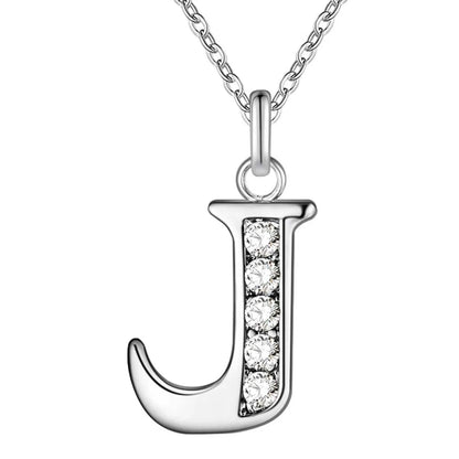 925 Sterling Silver Personalized Necklace – Mosaic Letter Necklace for Women