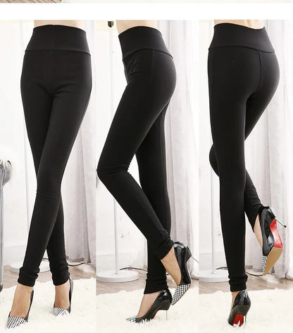 High Waist Stretch Pencil Skinny Cotton Leggings for Women