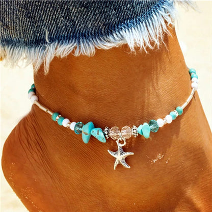 Vintage Starfish Pendant Anklets For Women