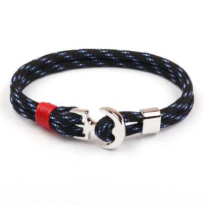 Hot Black/Steel Anchor Bracelet with Timeless Style for Men and Women