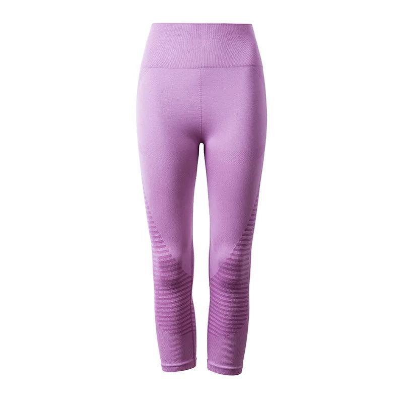 High Waist Seamless Capri Leggings for Women